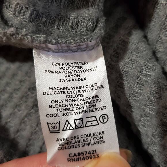 Ann Taylor LOFT Waffle Knit Cowl Neck Cozy Sweater Women's Size XS EUC - Picture 9 of 10